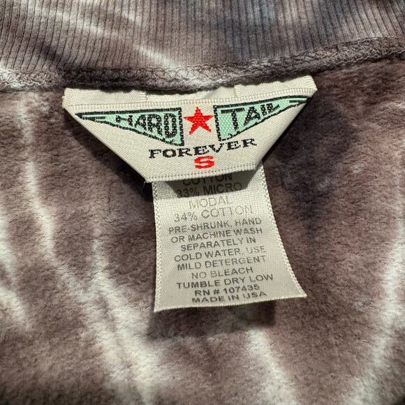 Hard Tail Forever Sweatshirt Tie Dye Boho Hipster Retro Grunge Indie Gray Small - Picture 3 of 6